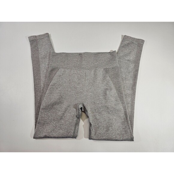 ALK Small‎ Gymshark Gray High Rise Stretchy Heather Gray Yoga Pants Leggings EUC - Picture 3 of 3